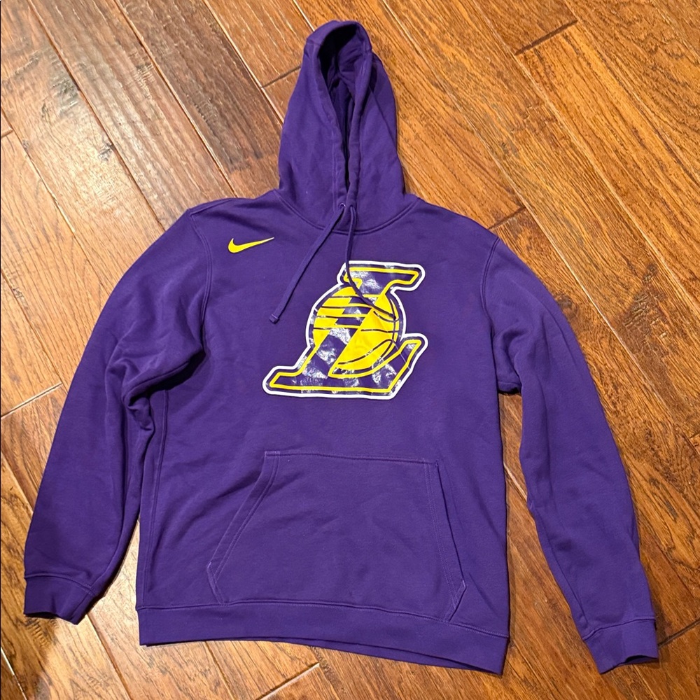 Nike Lakers Purple and Yellow Men's Hoodie